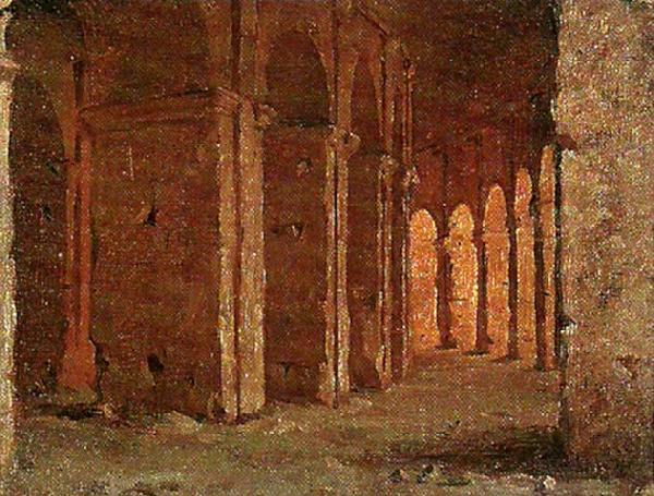 august malmstrom det inre av colosseum i rom oil painting image
